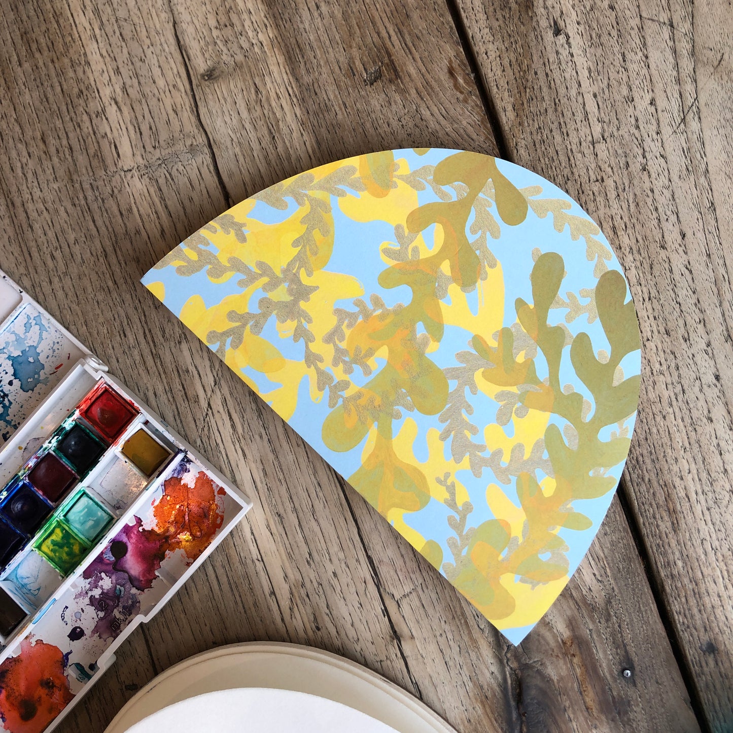 Golden and light blue artist sketchbooks ideal for sketching drawing painting, multimedia. Perfect for creative projects and neurodiverse profiles.
