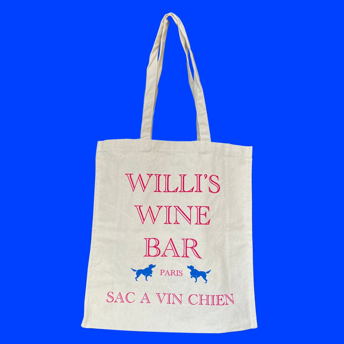 Willi's Wine Bar heavyweight canvas bag "le sac a vin chien"