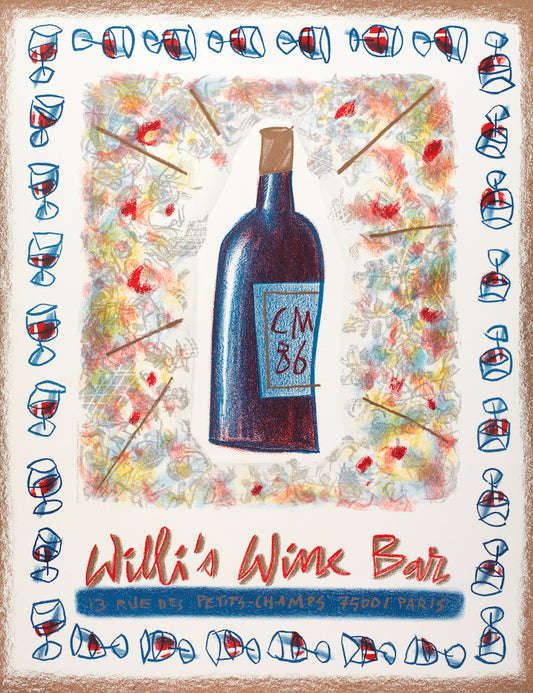 Christian Roux as Cathy MILLET 1986 - Willi's Wine Bar art print